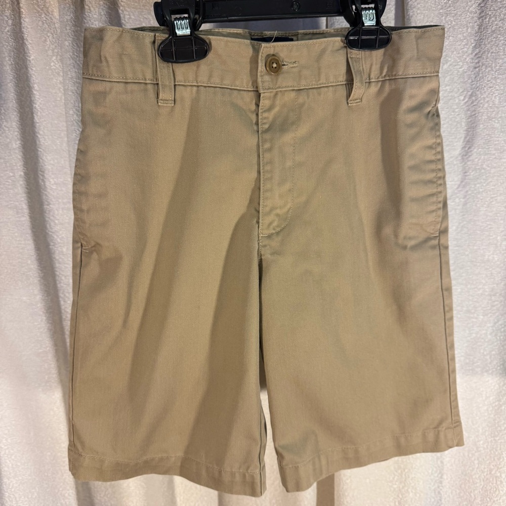Lands' End Boy's Tan Flat Front Shorts